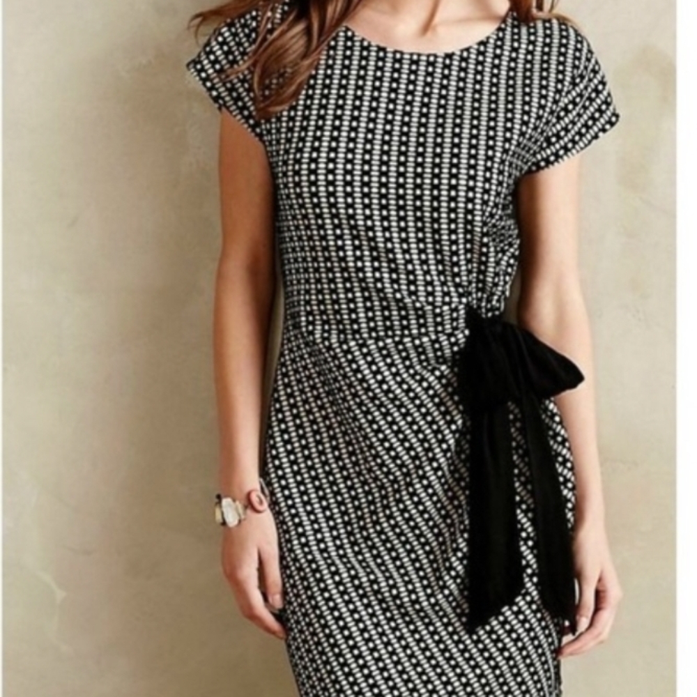 Saturday Sunday By Anthropologie Black and White Isabel Mini Dress - Picture 3 of 5